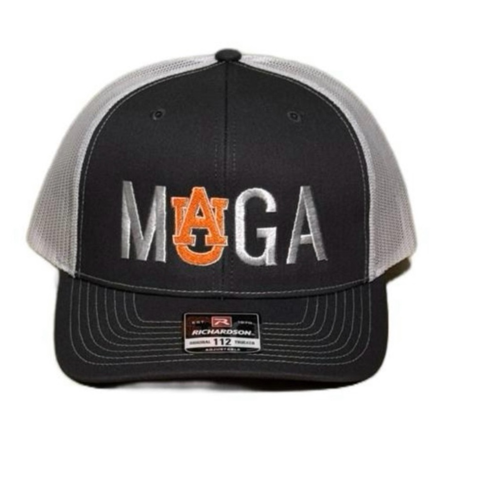 MAGA Snapback Auburn Direct Embroidered Curved Bill Mesh Back Hat Cap